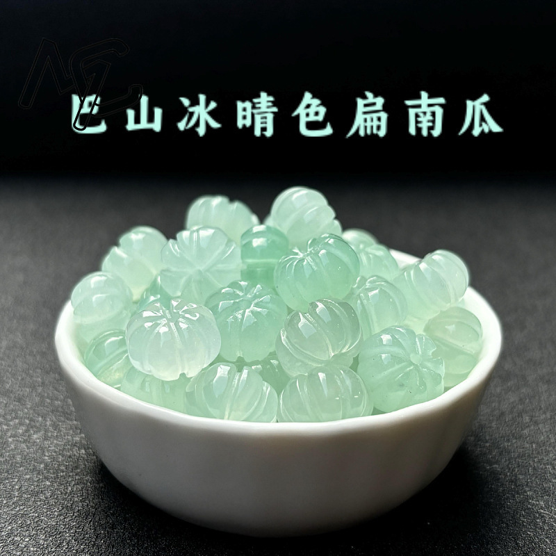 Women'S Fashion Jewellery - 10 個グリーンヒスイカボチャビーズ DIY イヤリングブレスレットチャームジェダイトジュエリーファッションアクセサリーお守りギフト女性男性のための