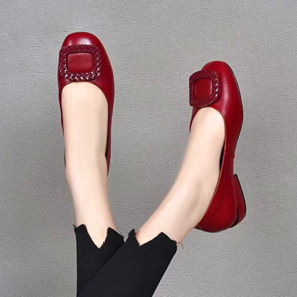 Women'S Fashion Shoes - 柔らかい革を使用した、牛腱革の柔らかいソールが特徴の、春・秋用の婦人革靴。お祝いの席や、夏の結婚式、宴会、母の日のプレゼントにも最適。