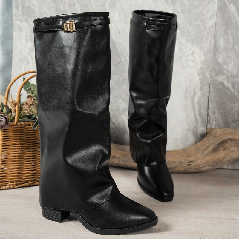春・秋の新作シンプルスタイルレディースニーハイブーツ 202 - Women'S Fashion Knee High Boots のレビューと価格