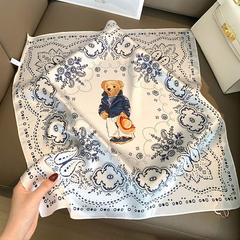 100% マルベリーシルクスカーフ女性用レトロペイズリーサテ - Women Fashion Necktie のレビューと価格
