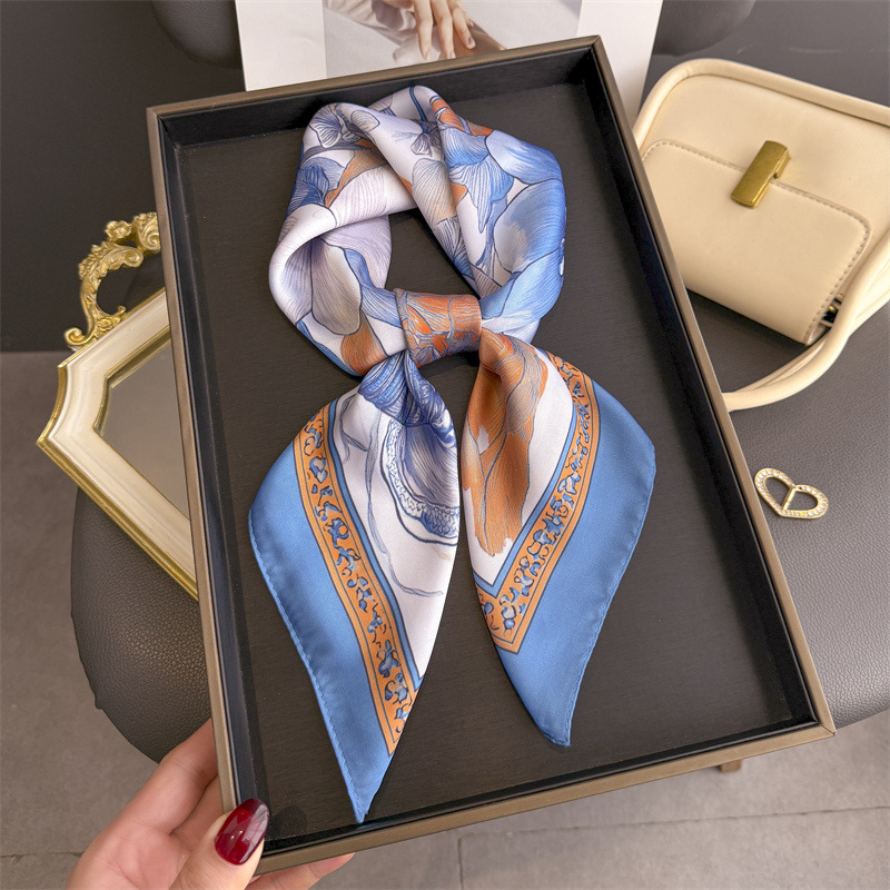 2026年新作 花柄プリント ヒジャブ シルク スクエアスカ - Women Fashion Necktie のレビューと価格