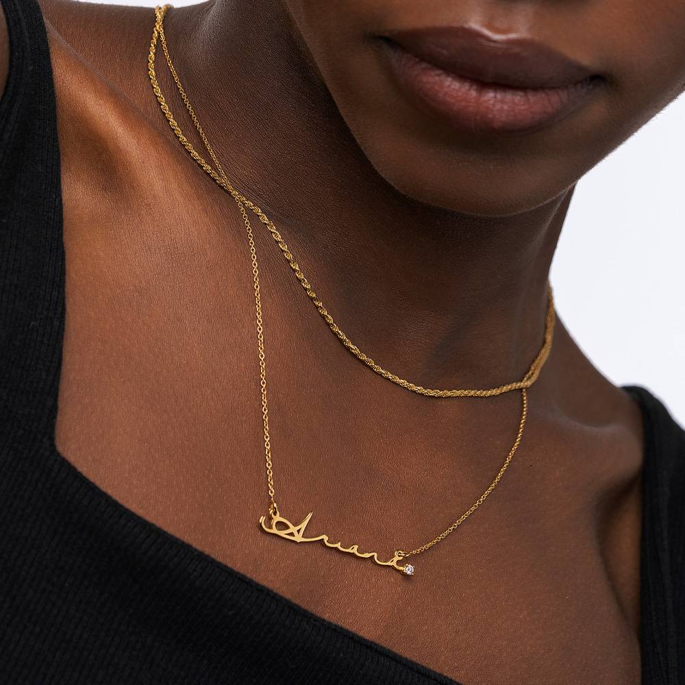 女性のためのステンレス鋼のネックレス,ダイヤモンド,名前,ゴ - Women Fashion Names のレビューと価格