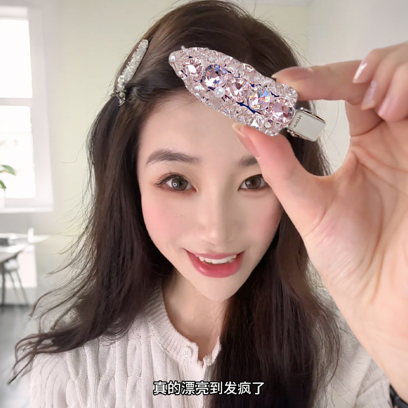 2026 韓国かわいい光沢のあるラインストーンヘアピン女性女 - Women'S Fashion Korea のレビューと価格