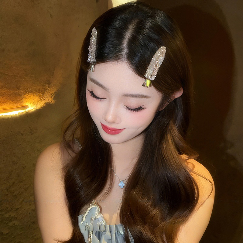2026 韓国かわいい光沢のあるラインストーンヘアピン女性女 - Women'S Fashion Korea のレビューと価格