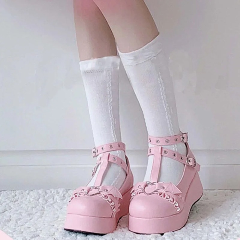 新しいスイートハートバックルウェッジメアリージェーンズ女性ピ - Women'S Fashion Shoes のレビューと価格