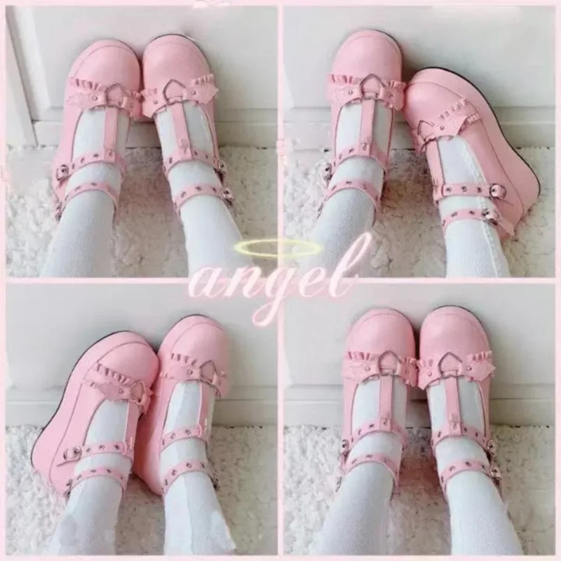 新しいスイートハートバックルウェッジメアリージェーンズ女性ピ - Women'S Fashion Shoes のレビューと価格