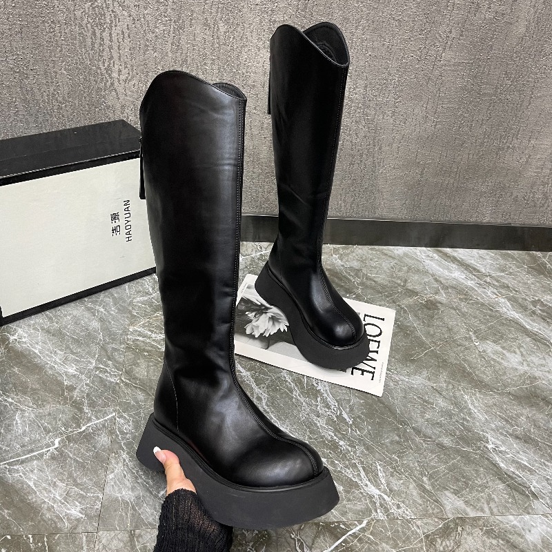 2025年秋冬ファッションジッパーデザインレジャーニーブーツ - Women'S Fashion Knee High Boots のレビューと価格