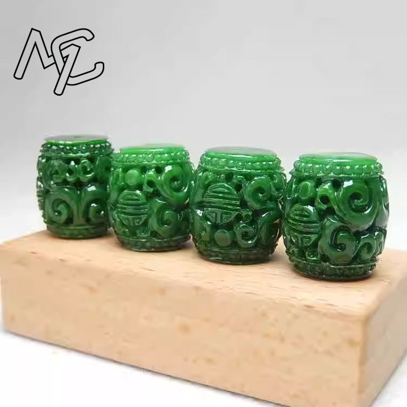 5pc ナチュラルグリーンヒスイ彫刻ビーズ DIY ブレスレ - Women'S Fashion Jewellery のレビューと価格