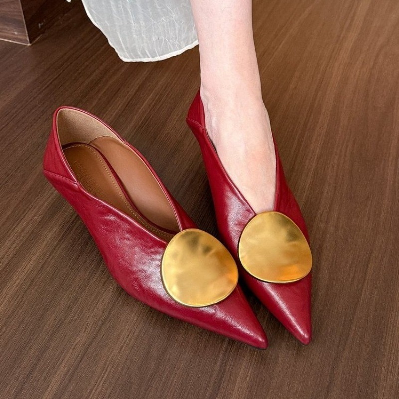 2025年春夏 ポインテッドトゥ スリッポン レディース フ - Women'S Fashion Shoes のレビューと価格