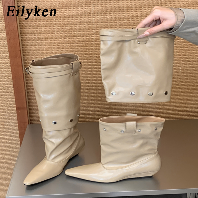 Eilyken 新ファッション ポインテッドトゥ レディース - Women'S Fashion Knee High Boots のレビューと価格