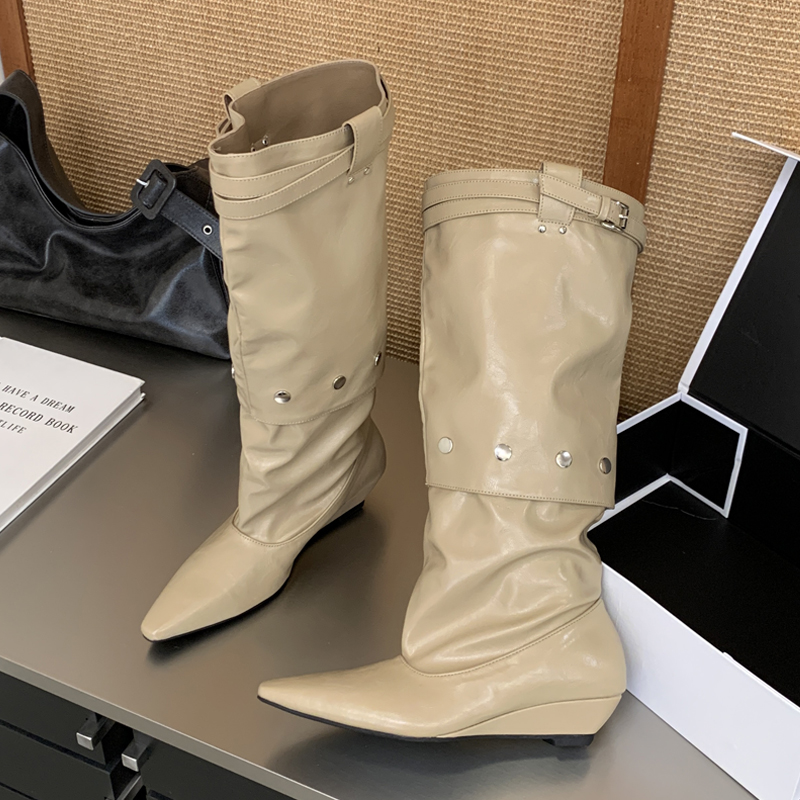 Eilyken 新ファッション ポインテッドトゥ レディース - Women'S Fashion Knee High Boots のレビューと価格