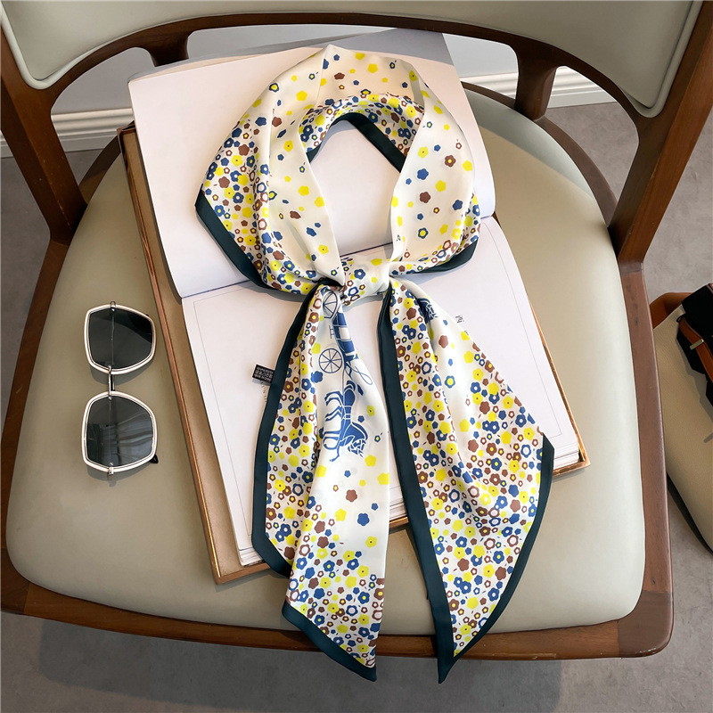 ファッションプリントロングシルクスカーフ レディース ラグジ - Women Fashion Necktie のレビューと価格