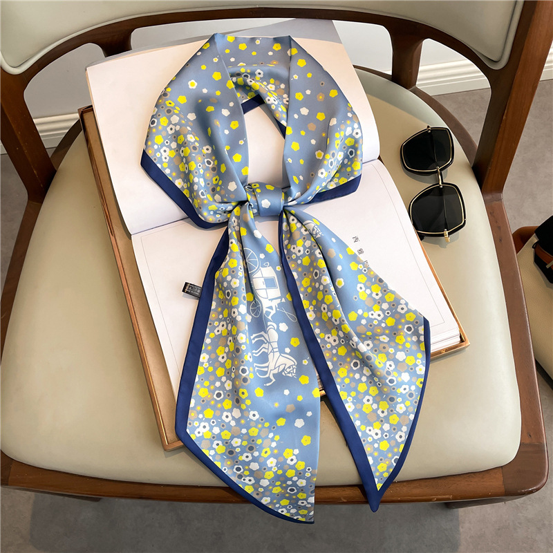 ファッションプリントロングシルクスカーフ レディース ラグジ - Women Fashion Necktie のレビューと価格