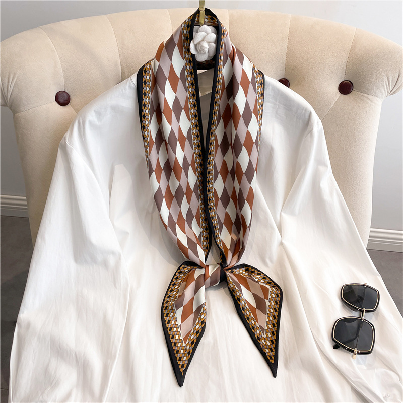 ファッションプリントロングシルクスカーフ レディース ラグジ - Women Fashion Necktie のレビューと価格