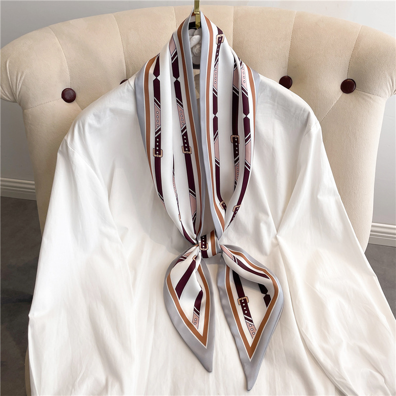 ファッションプリントロングシルクスカーフ レディース ラグジ - Women Fashion Necktie のレビューと価格