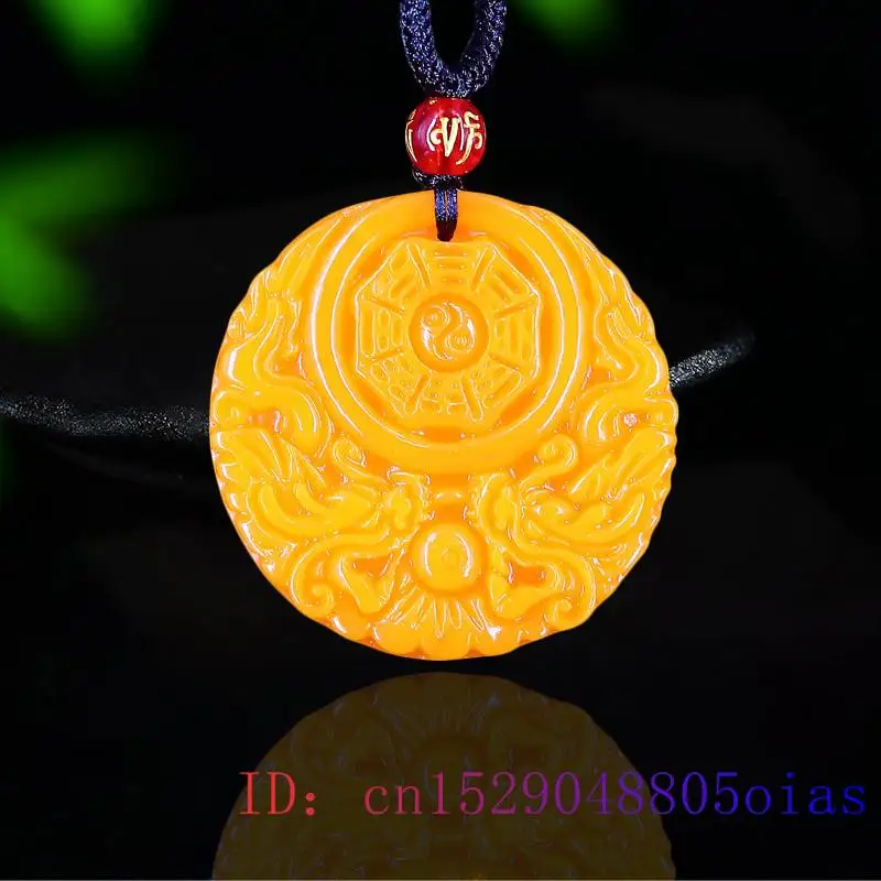 男性と女性のための中国の彫刻が施された黄色の翡翠のドラゴンペ - Women'S Fashion Jewellery のレビューと価格
