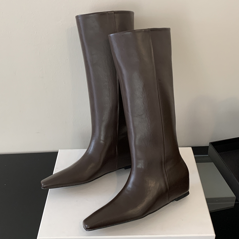 Eilyken ソフトレザー ポインテッドトゥ レディース  - Women'S Fashion Knee High Boots のレビューと価格