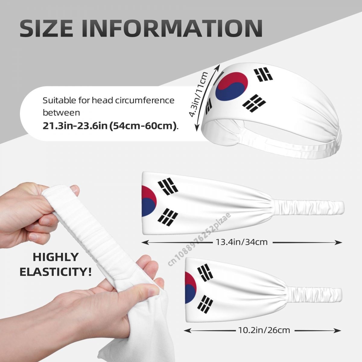 韓国国旗柄 メンズ レディース バンド エラスティック ワイ - Women'S Fashion Korea のレビューと価格