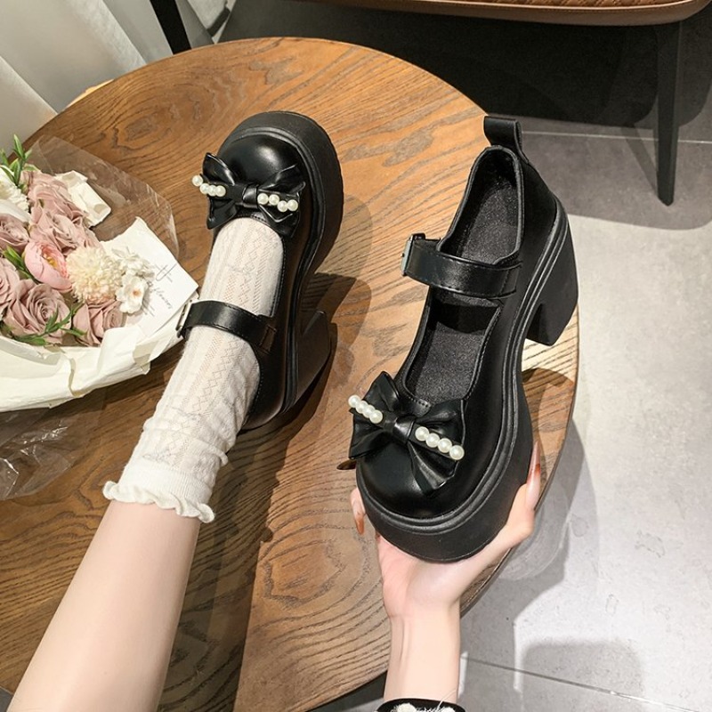 2026 ロリータシューズ黒スーパーハイヒールメアリージェー - Women'S Fashion Shoes のレビューと価格