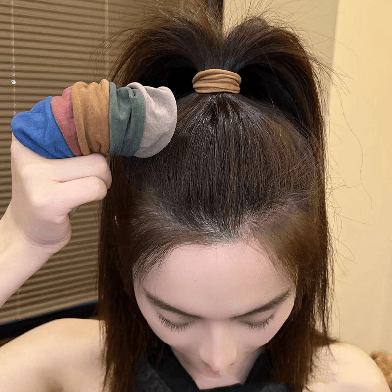 4 セット固体広げる厚みのヘアバンドロープ女性ポニーテールホ - Women'S Fashion Korea のレビューと価格