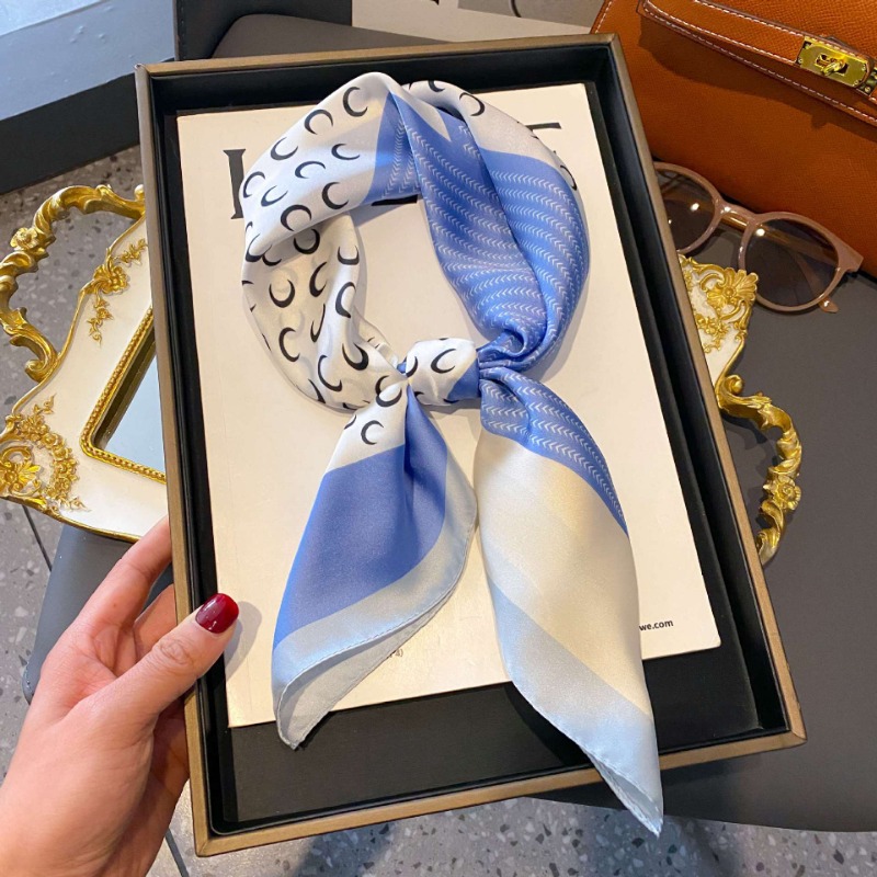 2025 新ヒジャブヘッドガール高級シルクスクエアチェック柄 - Women Fashion Necktie のレビューと価格