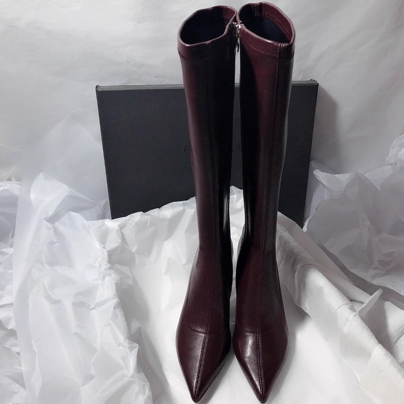 秋の新作、スティレットヒールのファッションブーツ。女性用、ポ - Women'S Fashion Knee High Boots のレビューと価格