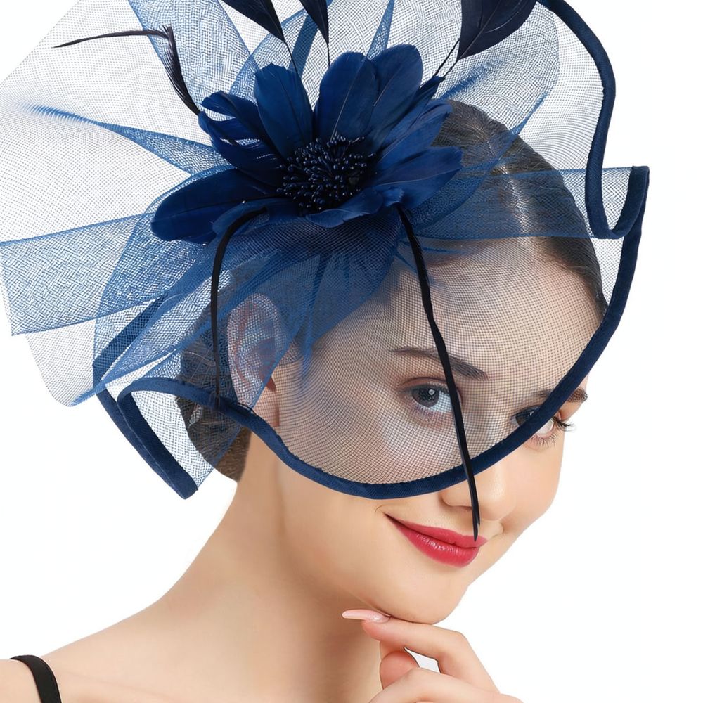 ファッションメッシュフェザーヘアアクセサリー、丸いミニハット - Women'S Fashion Kentucky Derby のレビューと価格