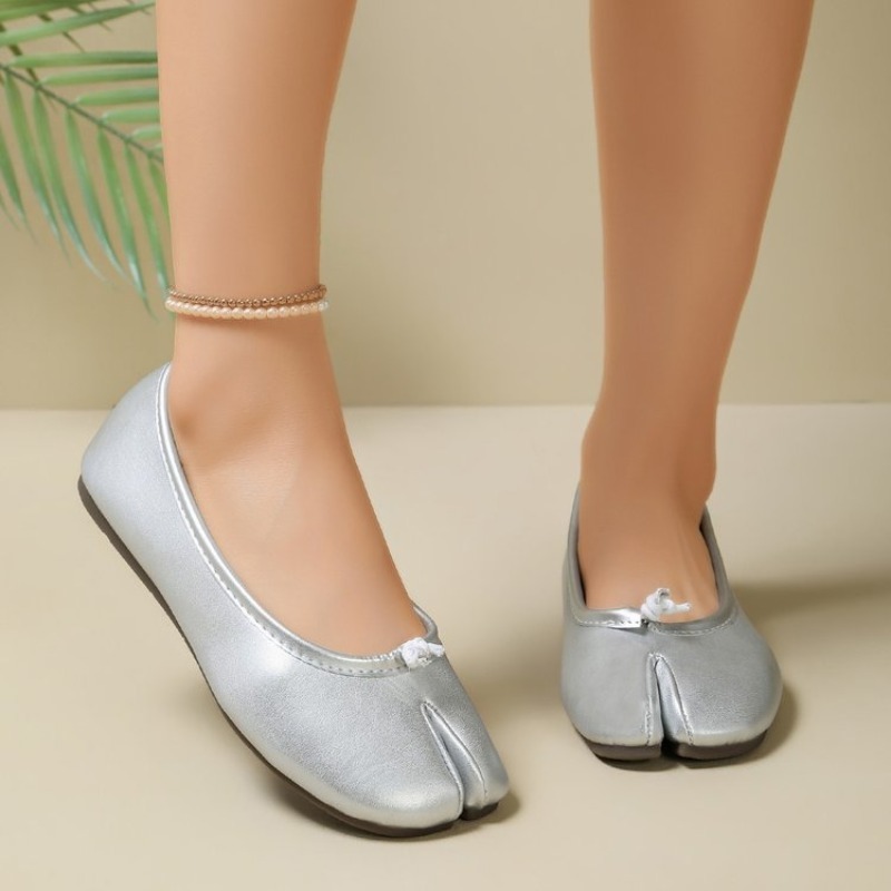 レディース スプリットトゥ バレエシューズ ノット装飾 スリ - Women'S Fashion Shoes のレビューと価格