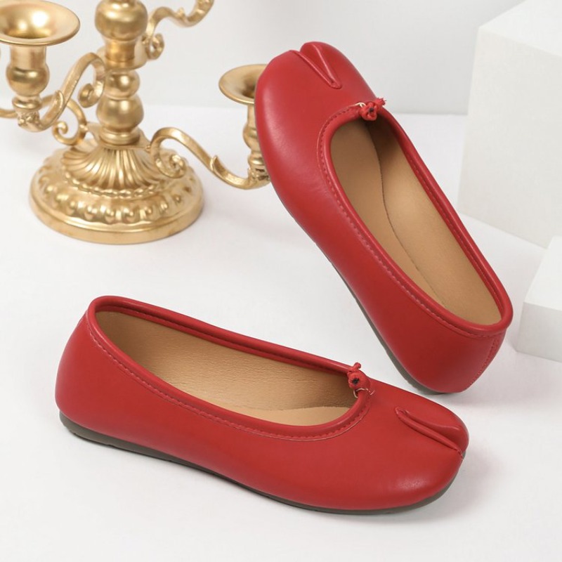 レディース スプリットトゥ バレエシューズ ノット装飾 スリ - Women'S Fashion Shoes のレビューと価格