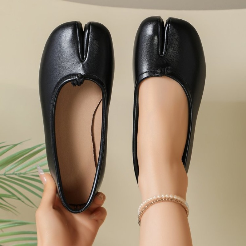 レディース スプリットトゥ バレエシューズ ノット装飾 スリ - Women'S Fashion Shoes のレビューと価格