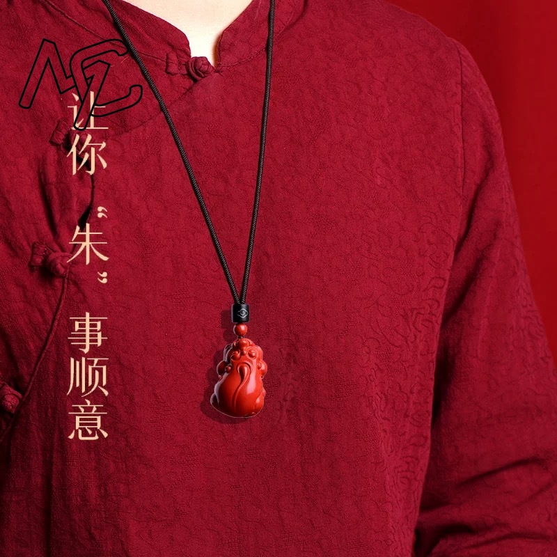 ファッションレッドシンバージェイド大サイズ貔貅ペンダントネッ - Women'S Fashion Jewellery のレビューと価格