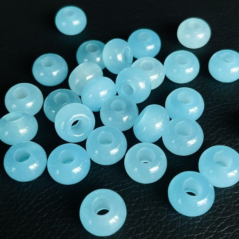 10個入り 天然の海藍色の宝石ビーズ 大穴タイプ DIYブレ - Women'S Fashion Jewellery のレビューと価格