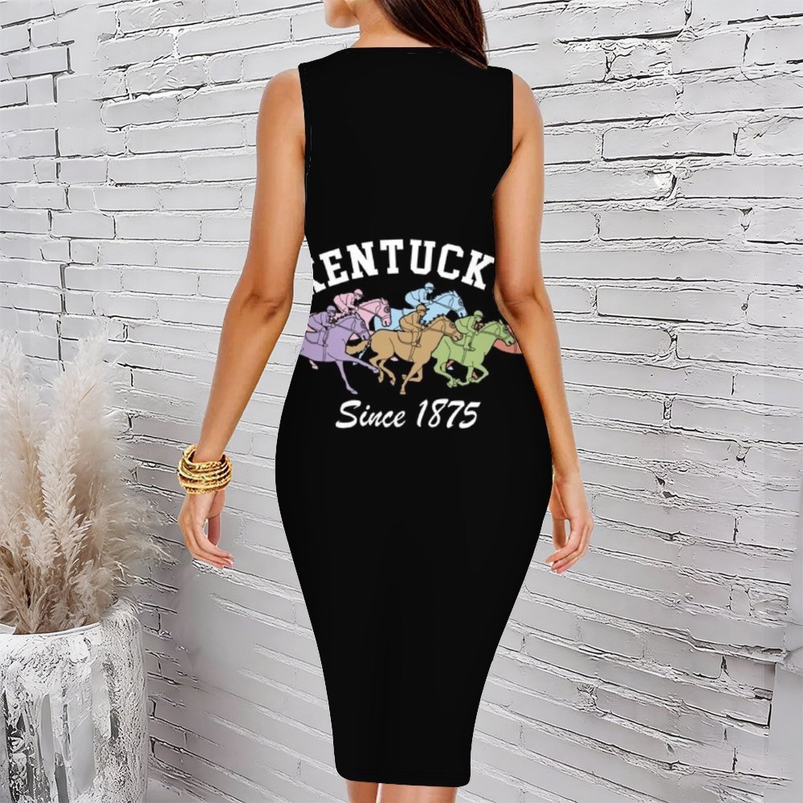 ダービーレトロ・ケンタッキー（1875年以降）。面白い競馬柄 - Women'S Fashion Kentucky Derby のレビューと価格